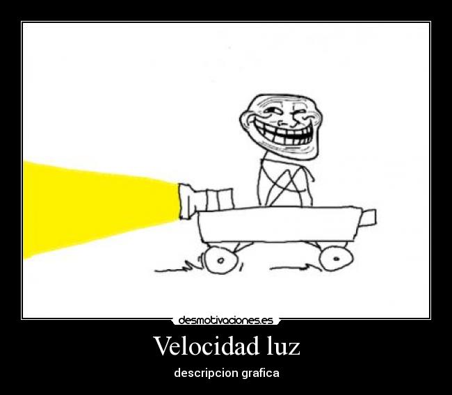 Velocidad luz - descripcion grafica