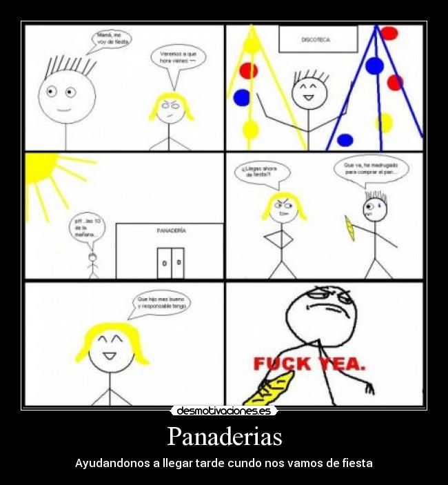 Panaderias - Ayudandonos a llegar tarde cundo nos vamos de fiesta