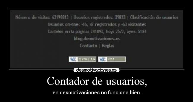 Contador de usuarios, -