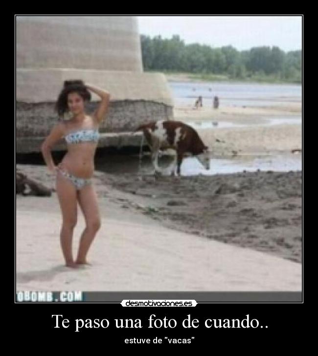 Te paso una foto de cuando.. - estuve de vacas