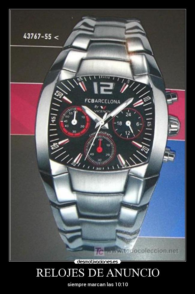 RELOJES DE ANUNCIO - siempre marcan las 10:10