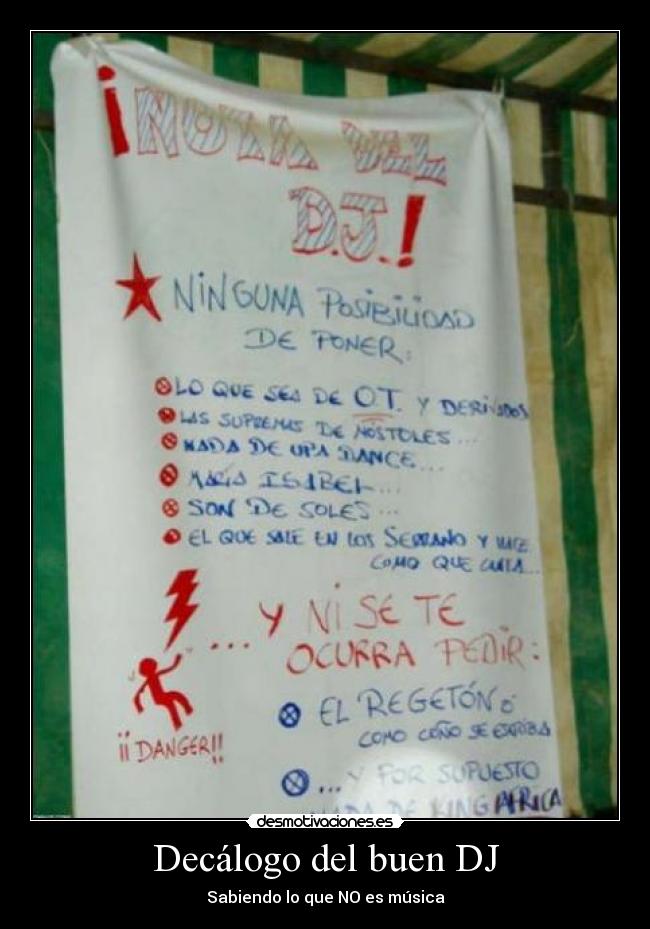 Decálogo del buen DJ - Sabiendo lo que NO es música