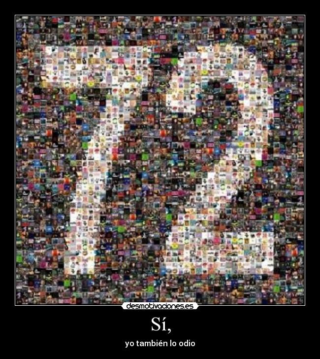 Sí, - yo también lo odio