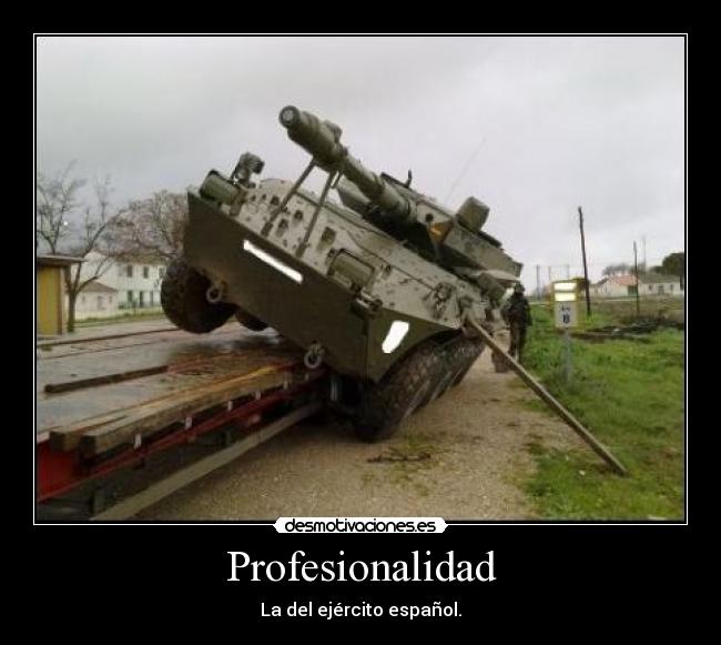 Profesionalidad - La del ejército español.