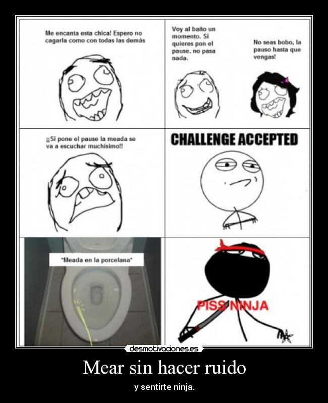 Mear sin hacer ruido -