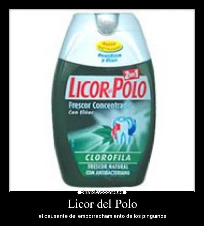 Licor del Polo - el causante del emborrachamiento de los pinguinos