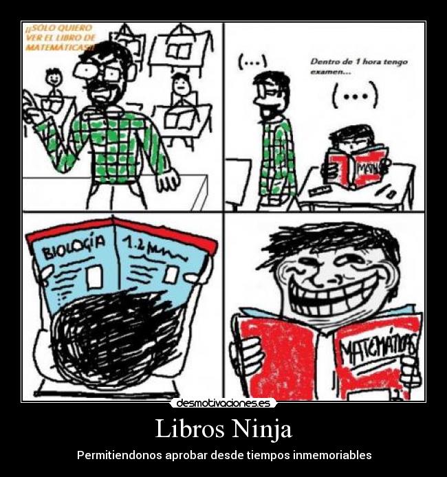 Libros Ninja - Permitiendonos aprobar desde tiempos inmemoriables