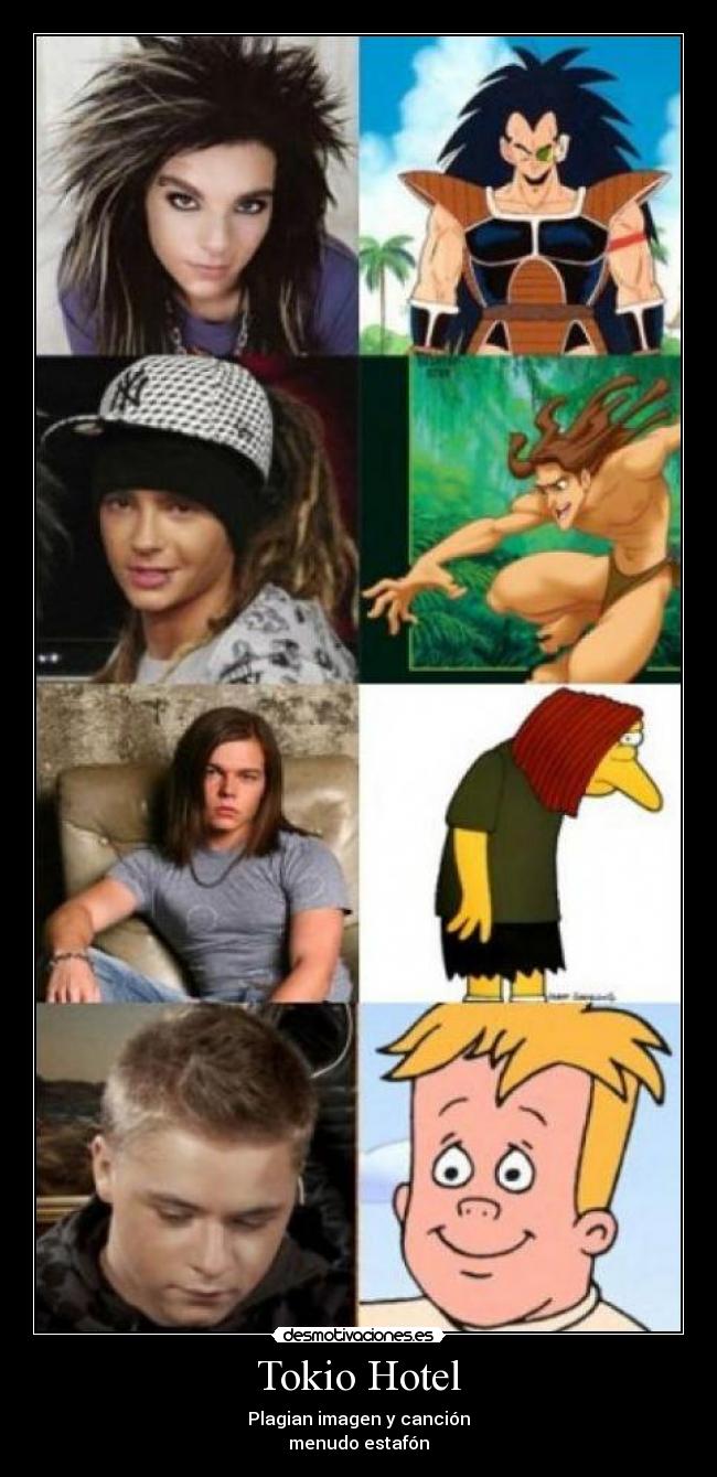 Tokio Hotel - Plagian imagen y canción
menudo estafón