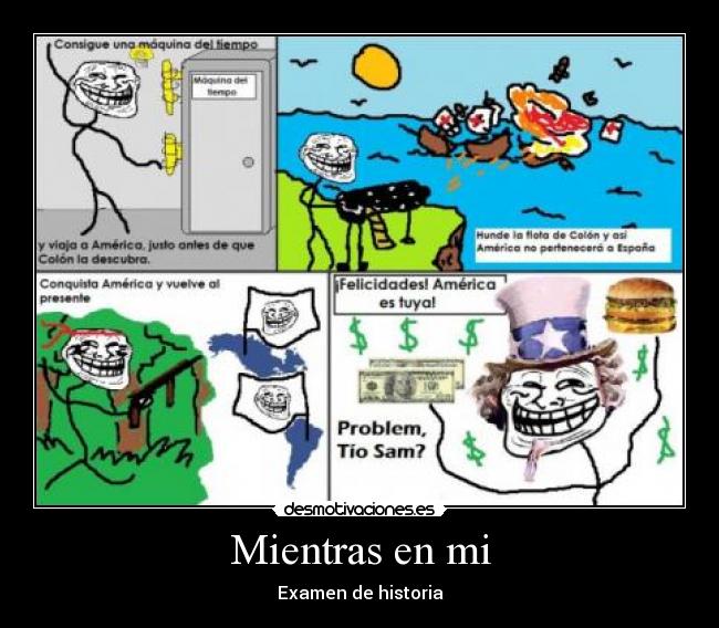 Mientras en mi - Examen de historia