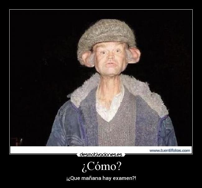¿Cómo? - ¡¿Que mañana hay examen?!