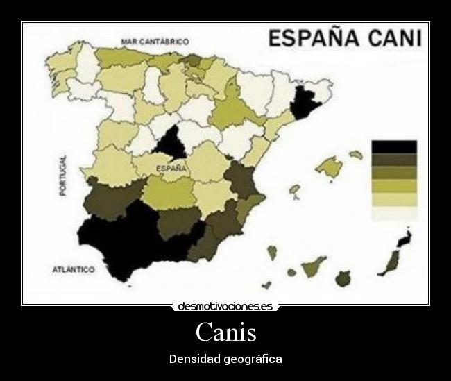 Canis - Densidad geográfica