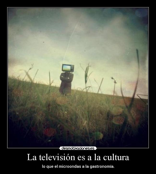 La televisión es a la cultura - lo que el microondas a la gastronomía.