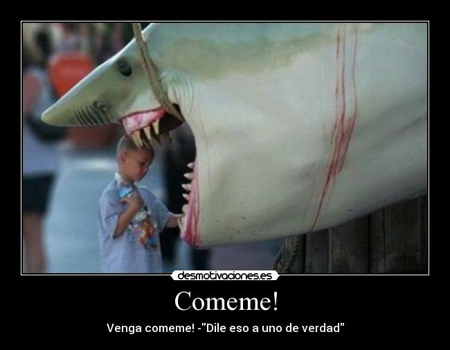 Comeme! - Venga comeme! -Dile eso a uno de verdad