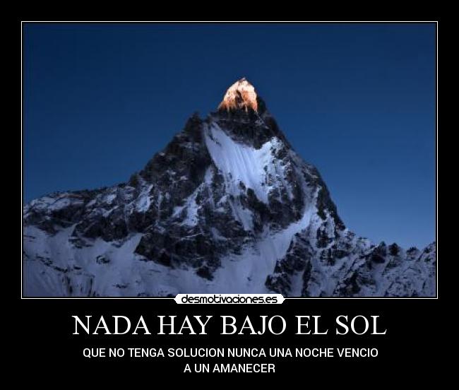 NADA HAY BAJO EL SOL -