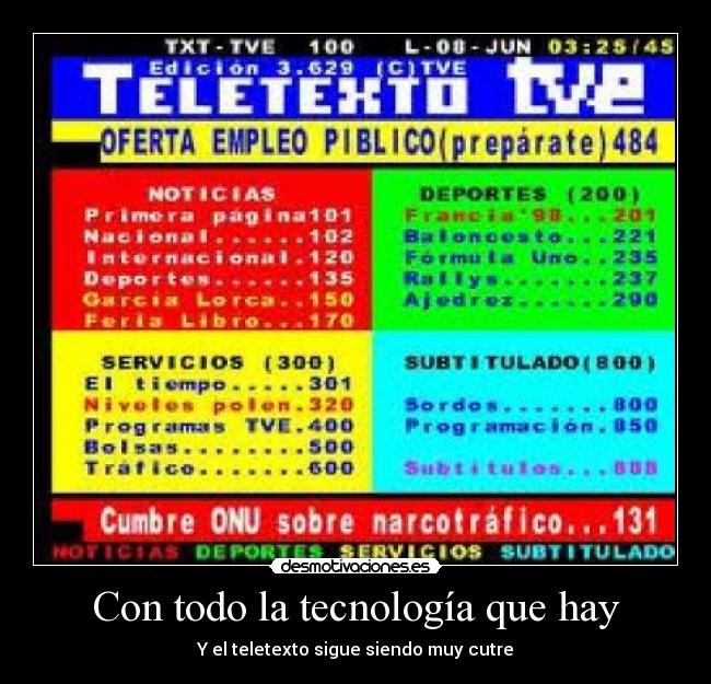 Con todo la tecnología que hay - 