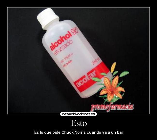 Esto - Es lo que pide Chuck Norris cuando va a un bar