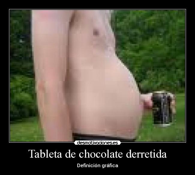 Tableta de chocolate derretida -