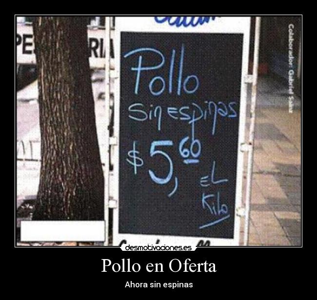 Pollo en Oferta - Ahora sin espinas