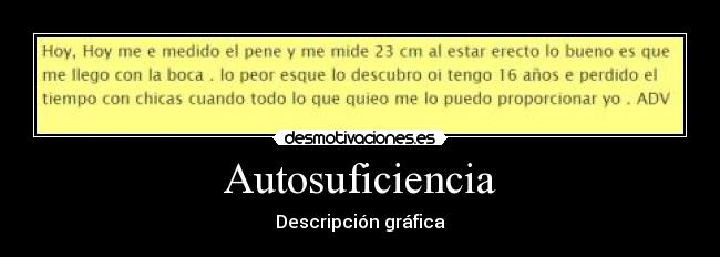 Autosuficiencia - Descripción gráfica