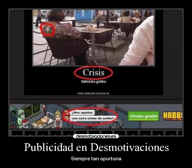 Publicidad en Desmotivaciones - Siempre tan oportuna