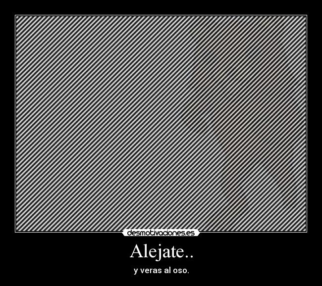 Alejate.. - y veras al oso.