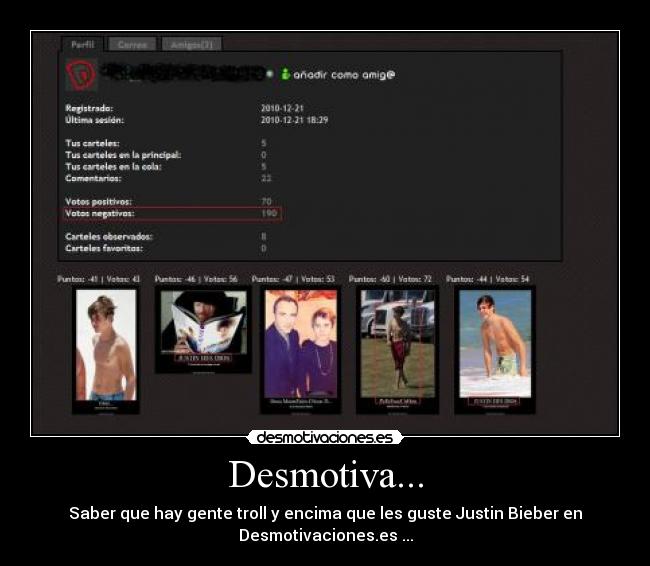 Desmotiva... - Saber que hay gente troll y encima que les guste Justin Bieber en
Desmotivaciones.es ...