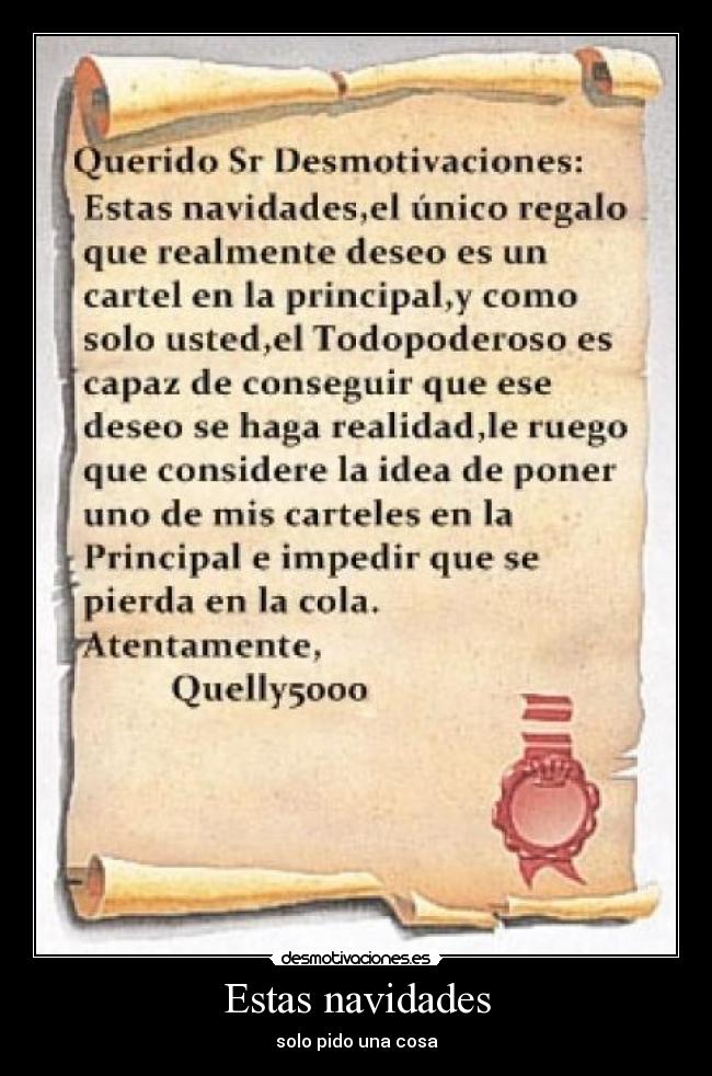 Estas navidades - solo pido una cosa