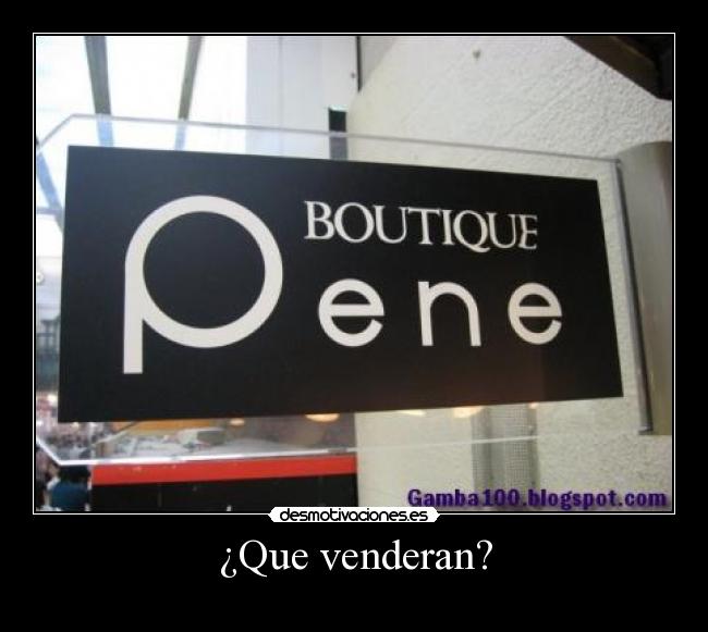 ¿Que venderan? -