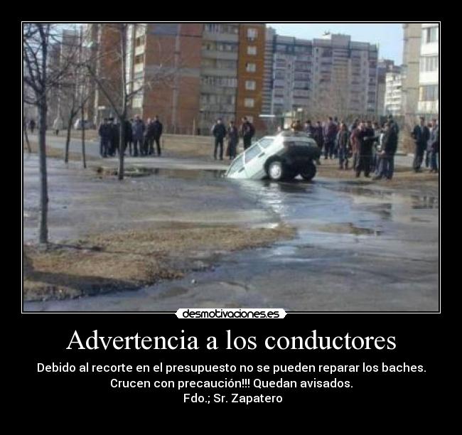 Advertencia a los conductores -