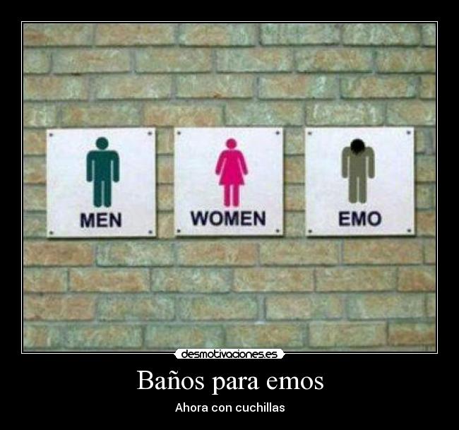 Baños para emos - Ahora con cuchillas