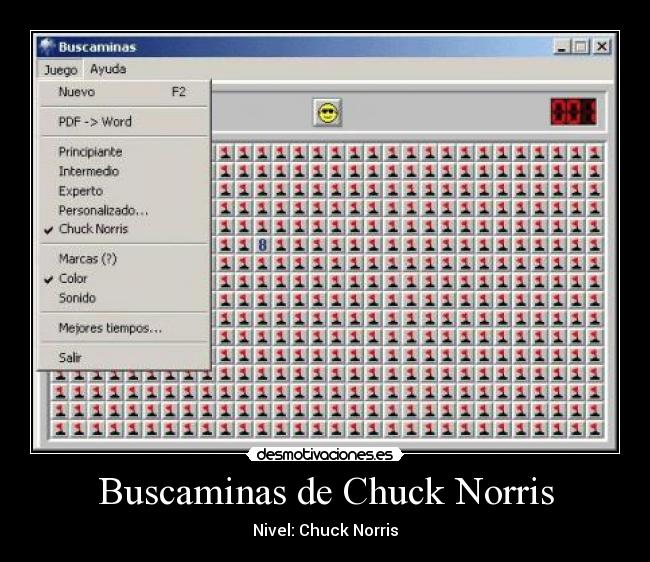 Buscaminas de Chuck Norris - Nivel: Chuck Norris