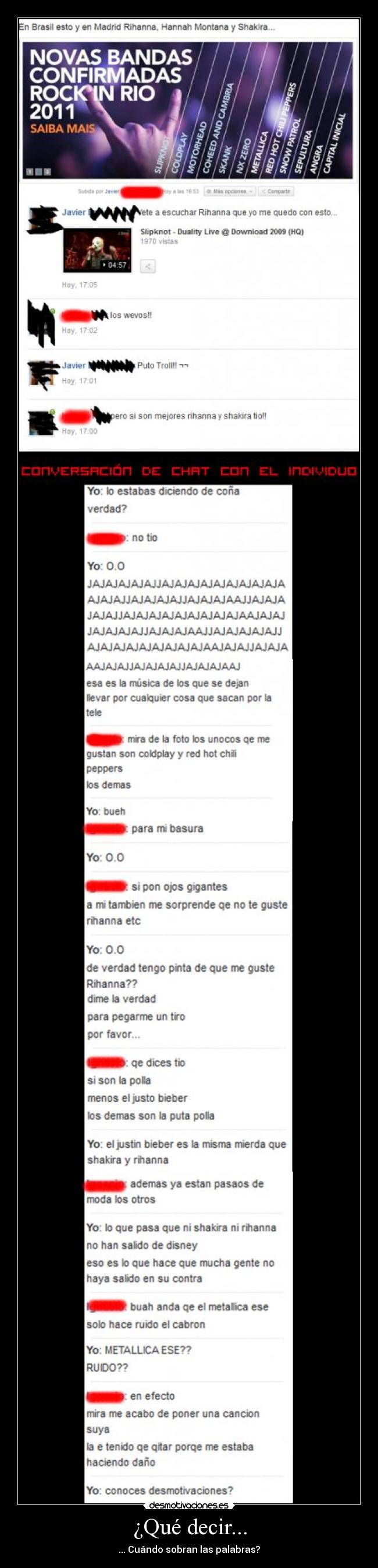 ¿Qué decir... - ... Cuándo sobran las palabras?