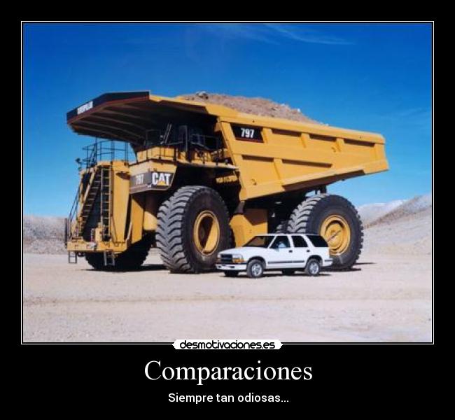 Comparaciones - Siempre tan odiosas...