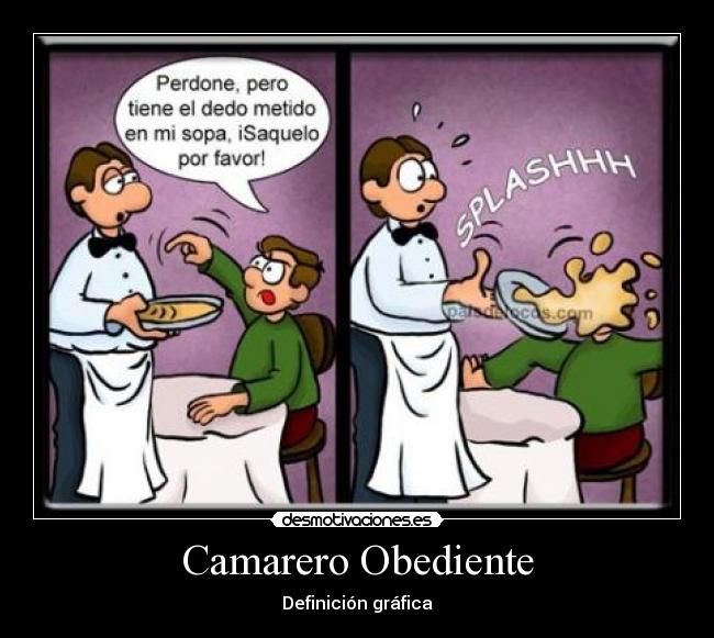 Camarero Obediente - Definición gráfica