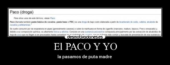 El PACO Y YO -