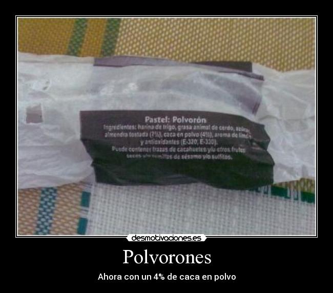 carteles polvorones caca desmotivaciones