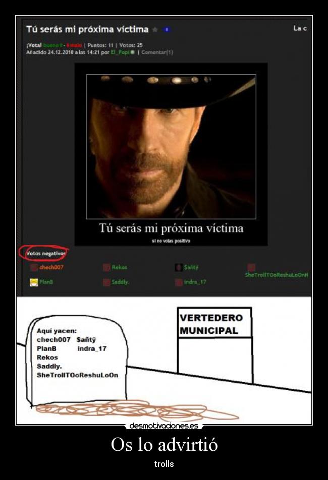 Os lo advirtió - trolls