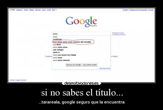 si no sabes el título... -
