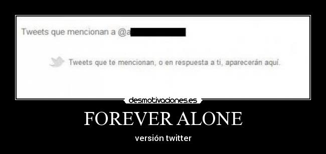 FOREVER ALONE - versión twitter