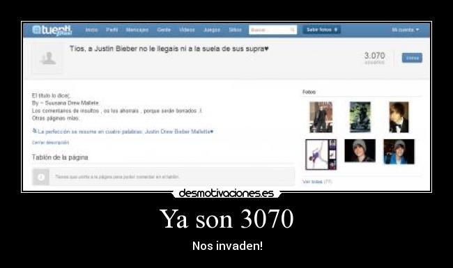 Ya son 3070 - Nos invaden!