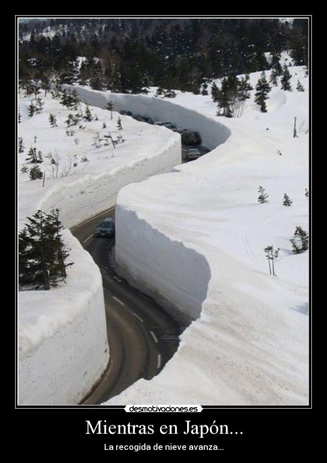 Mientras en Japón... - La recogida de nieve avanza...
