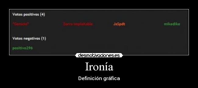 Ironía - Definición gráfica