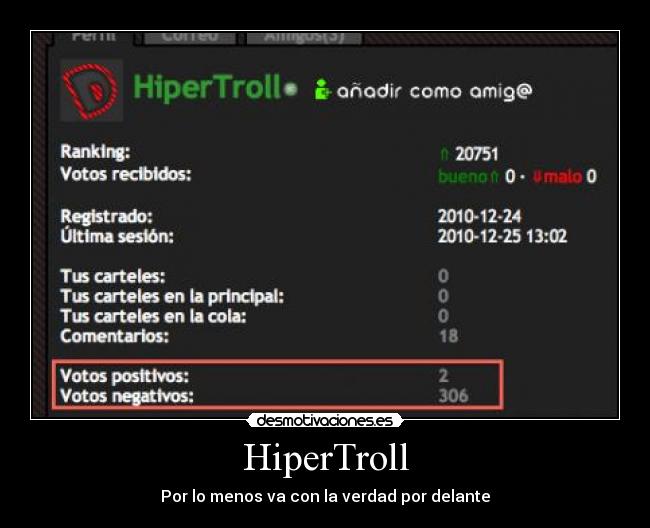 HiperTroll - Por lo menos va con la verdad por delante