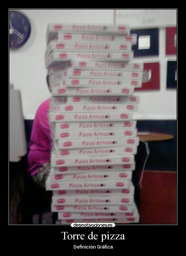 carteles torre pizza desmotivaciones
