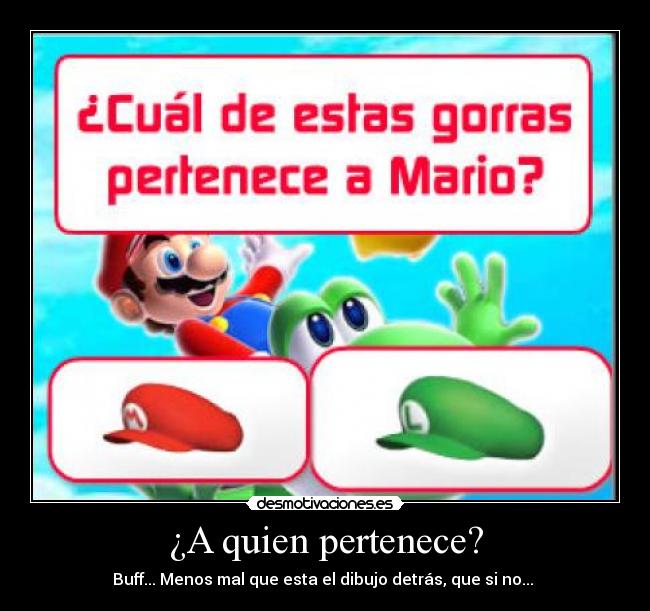 ¿A quien pertenece? - Buff... Menos mal que esta el dibujo detrás, que si no...