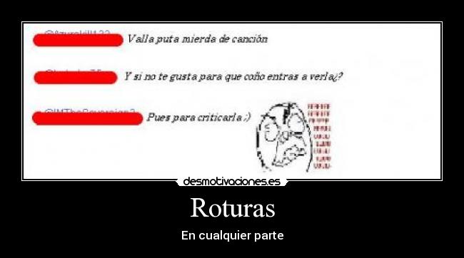 Roturas - En cualquier parte