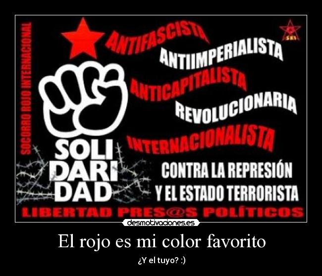 El rojo es mi color favorito - ¿Y el tuyo? :)