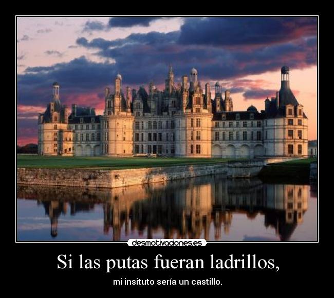 Si las putas fueran ladrillos, -