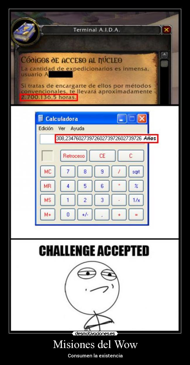Misiones del Wow - Consumen la existencia