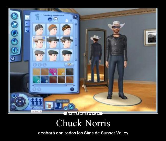 carteles chuck norris sims sunset valley desmotivaciones